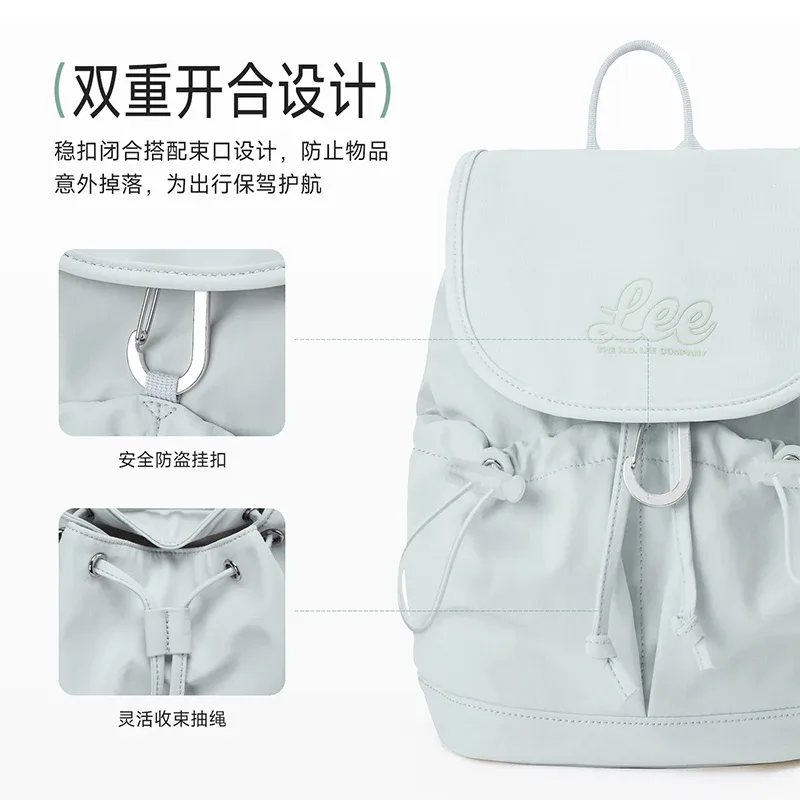 lee petit voyage en plein air femmes sac à dos cordon conception léger sport sac à dos imperméable en nylon décontracté dames sac à dos