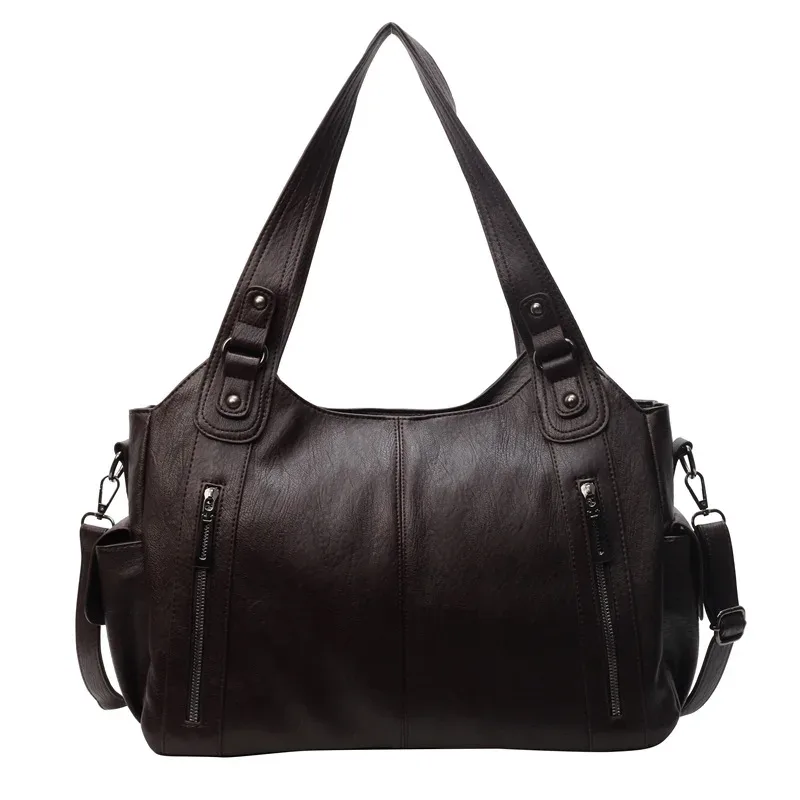 sac fourre-tout souple pour femmes, grande capacité, sac à bandoulière décontracté, sac à main pour le travail et les voyages