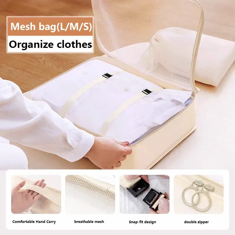 ensemble d'organisateurs de voyage 7/8/9 pièces, cubes de rangement pour valise, sacs de rangement portables pour bagages, pochette de rangement pour vêtements et chaussures, pliable