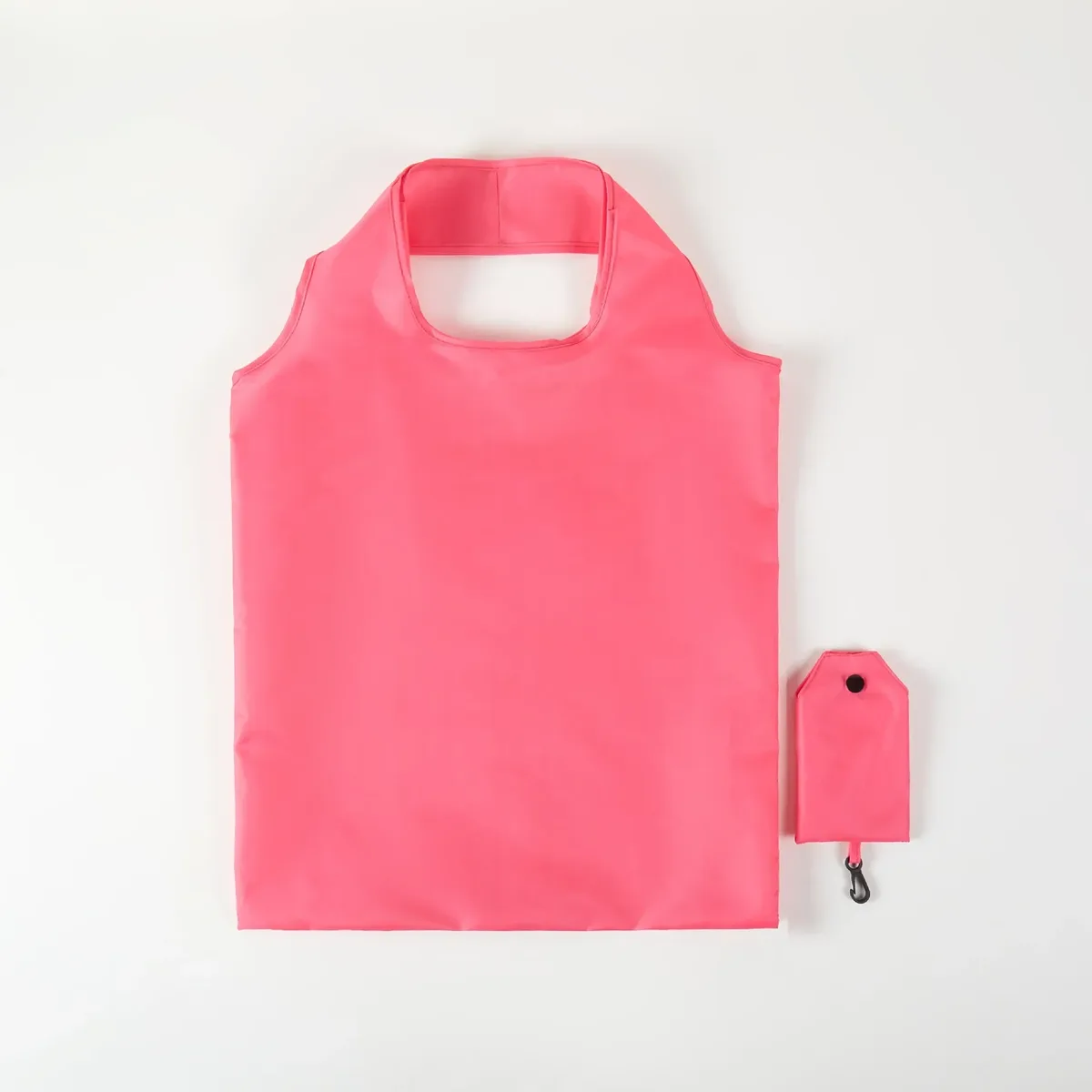 sac de courses réutilisable pour femmes et hommes, sac d'épicerie pliable en nylon, sac fourre-tout écologique, sacs à main de couleur unie