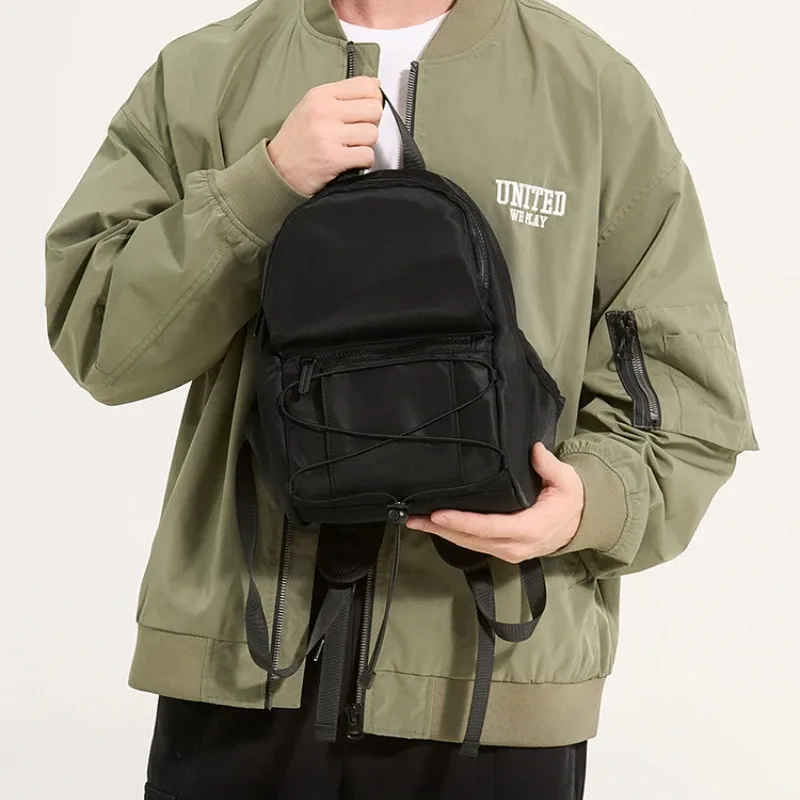 sac à dos pour hommes mode petit homme cartable à bandoulière sacs à dos de voyage mini sac à dos masculin 2026 sport de plein air noir sac à dos