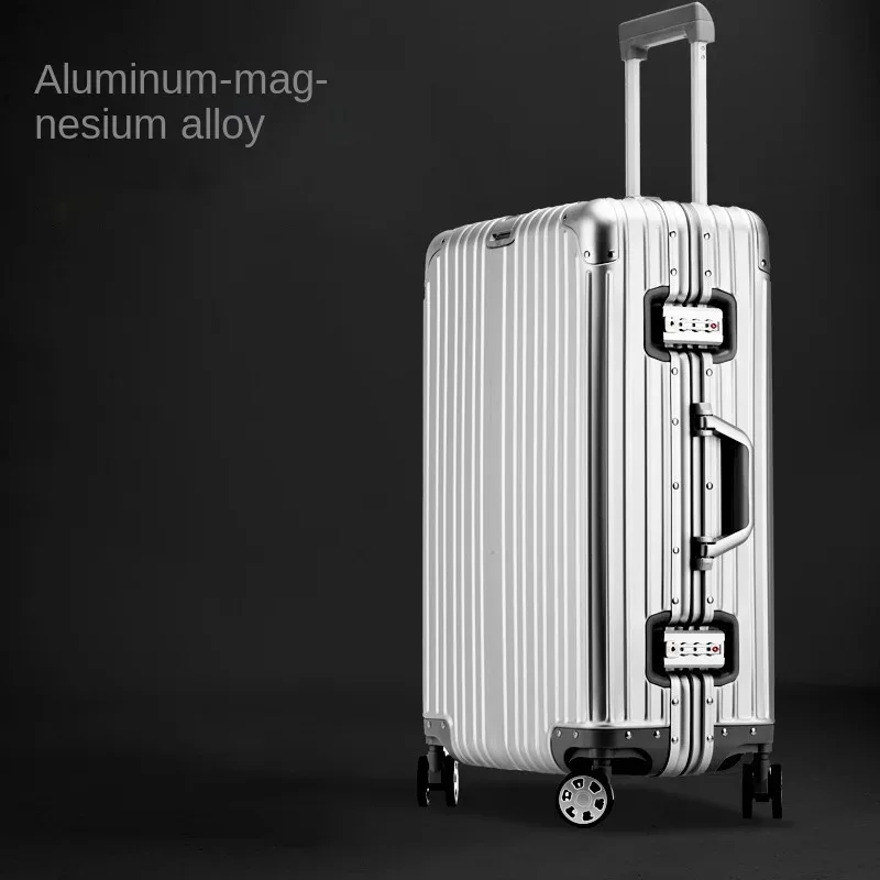 valise de voyage à cadre en aluminium épaissi 22/24/26/29 pouces, valise de 20 pouces, cabine de voyage, boîtier de chariot avec mot de passe en métal