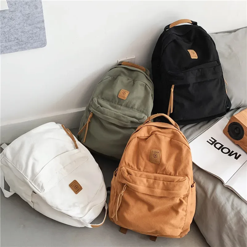 fille sac d'école nouvelle mode étudiant vintage femmes sac à dos toile femme pochette d'ordinateur voyage kawaii dames sac à dos