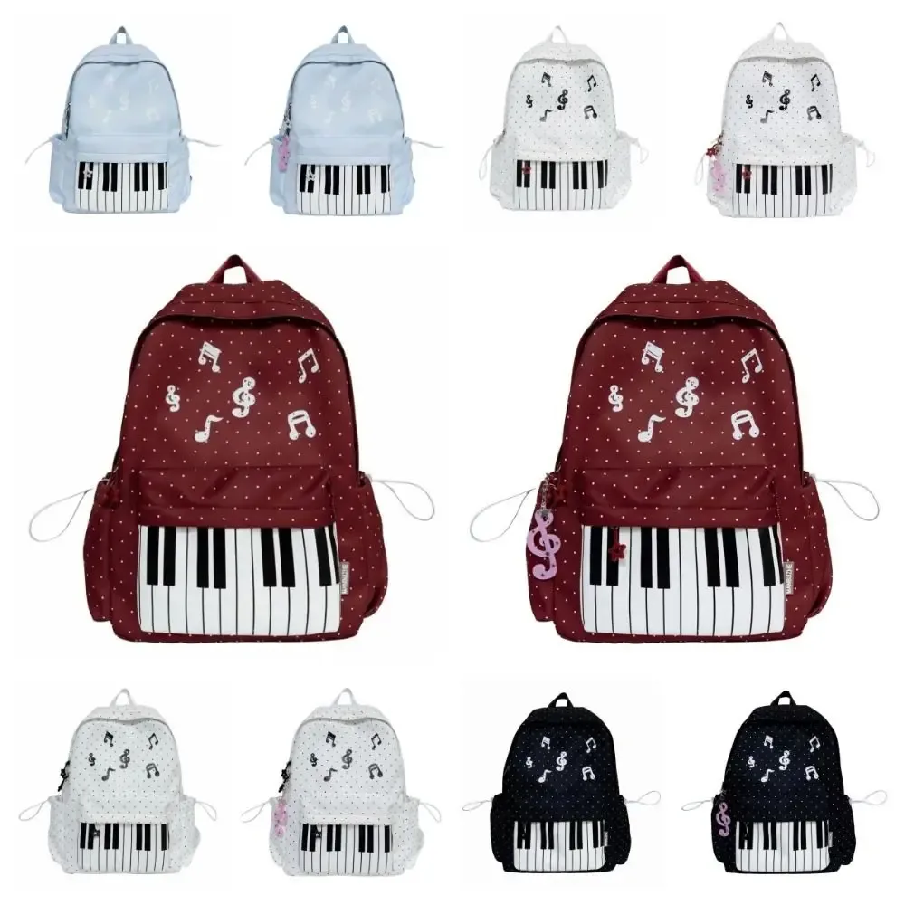 sac à dos pour piano en nylon, multi-poches, design léger, sac à dos pour clavier, sangle respirante, sac à notes de musique de style japonais