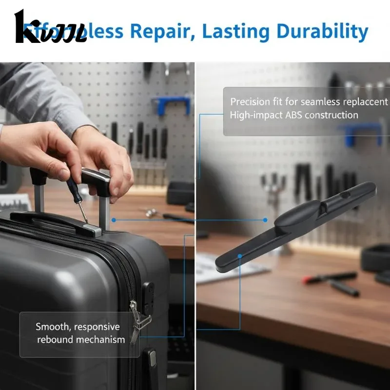 bouton de remplacement pour poignée de valise, pièce de rechange pour poignée de bagage, bouton poussoir pour poignée de valise, accessoire de réparation pour sac de voyage