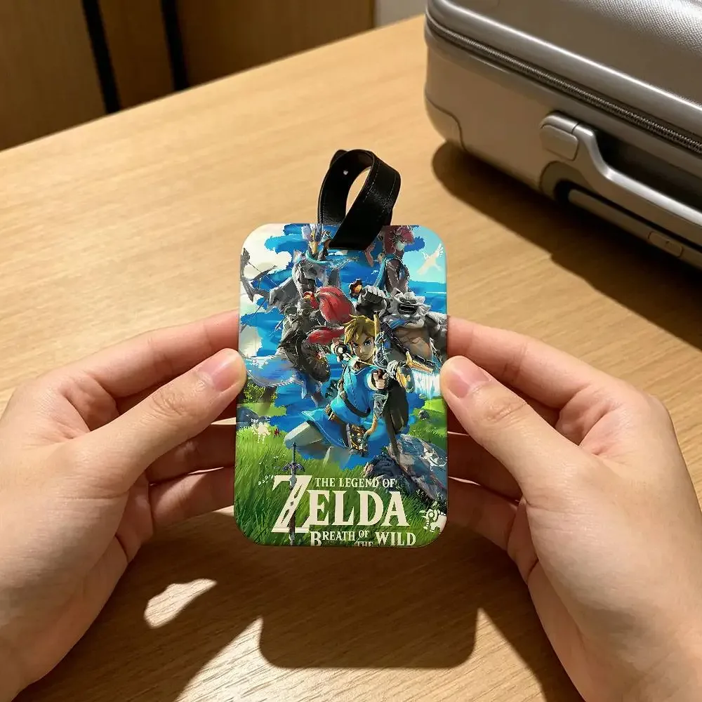 étiquette de bagage imperméable en pvc, porte-carte d'informations anti-perte, jeu the legend of zelda