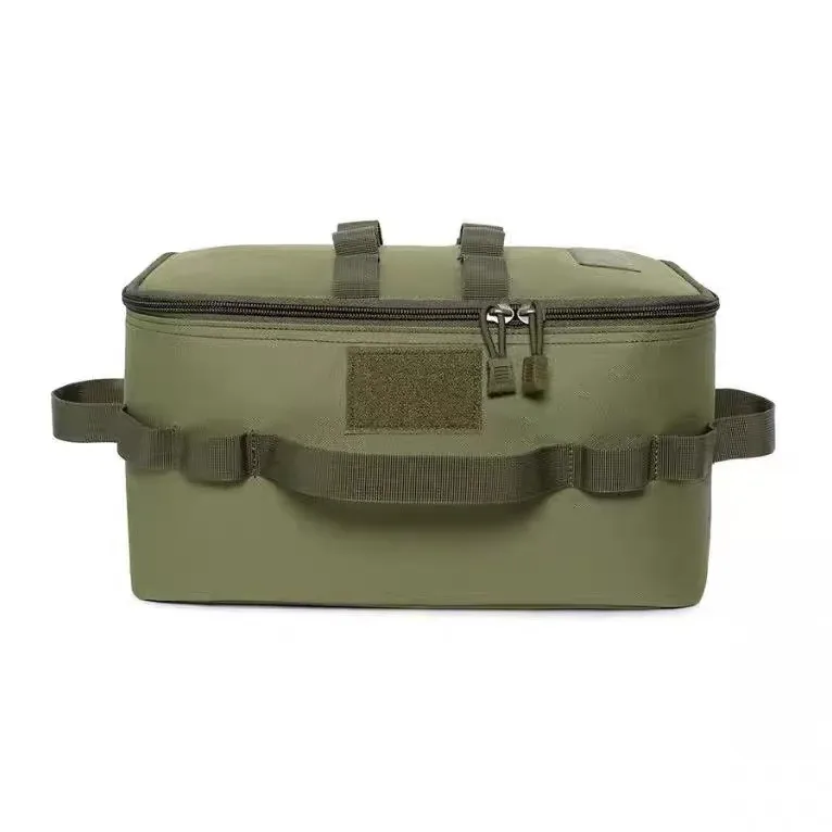 sac de rangement de camping extérieur grande capacité - sac à outils pour piquets de sol avec kit d'ustensiles de pique-nique et organisateur de cartouches de gaz