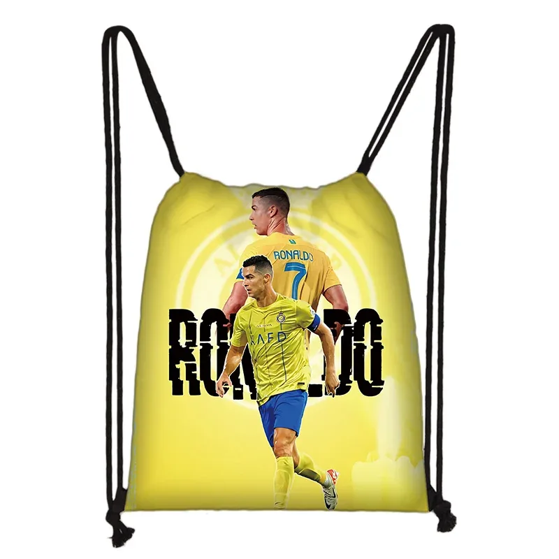 1 sac à cordon imprimé étoile de football, léger et durable, sac de rangement pour le sport, la remise en forme et le yoga