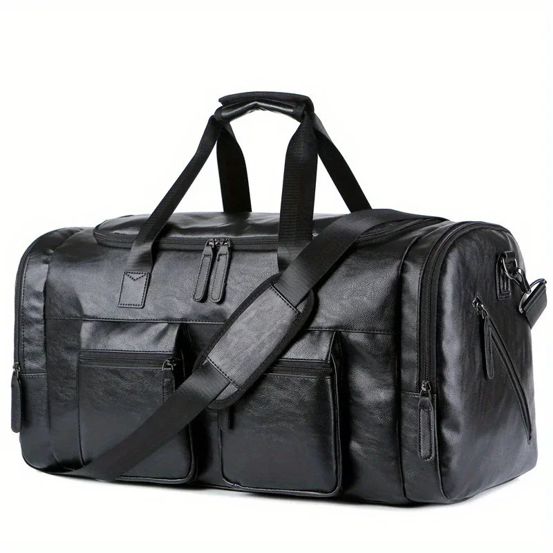 sac de voyage élégant pour hommes, réglable, multi-compartiments, grande capacité, pour les voyages du week-end et les sorties décontractées