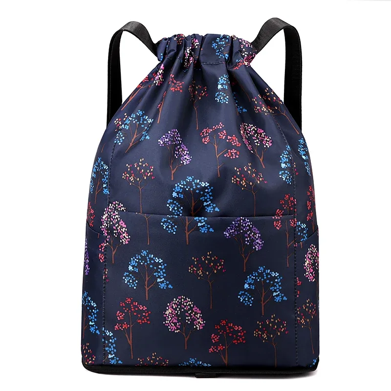 mode femmes sac à cordon sac à dos de haute qualité tissu filles sac à dos femme portable sac pliant shopping sac à dos