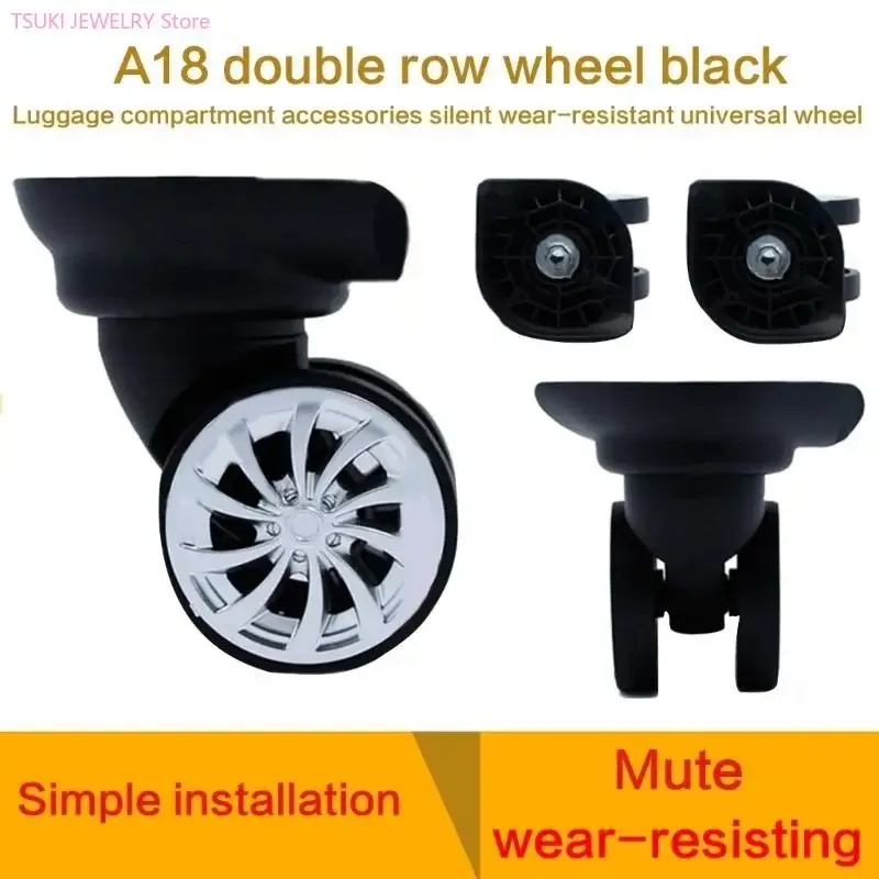 62ke 1 paire a18 roues bagages remplacement réparer les diyaccessoires pour les valises