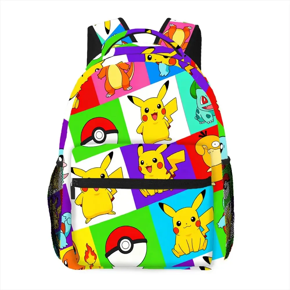 sac à dos pikachu, sac à dos scolaire imprimé anime, sac à dos de voyage léger avec poches en filet