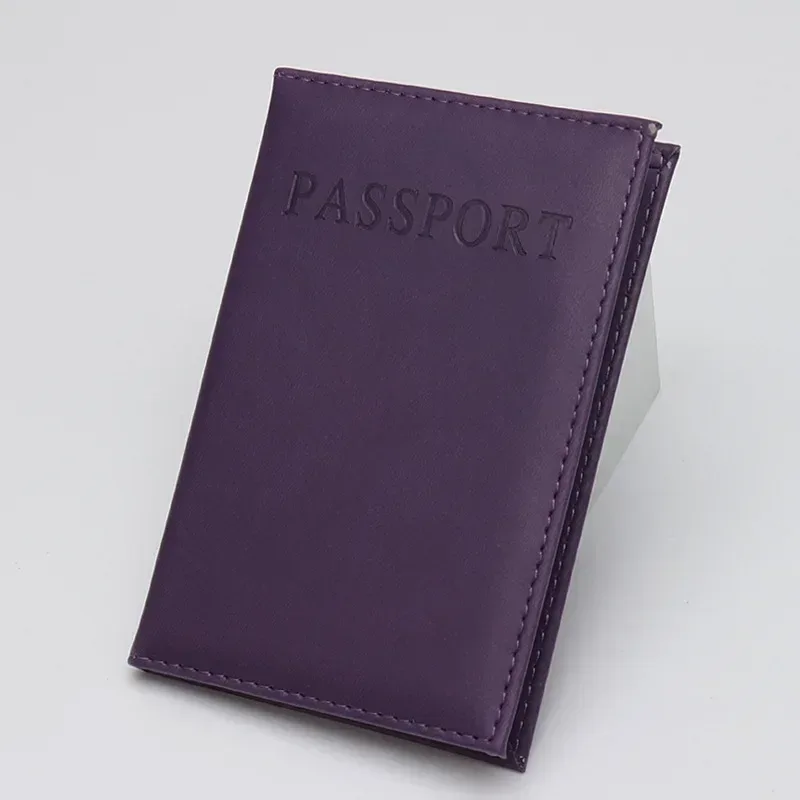 1pc pu cuir possport housse pour voyage mondial passeport protecteur organisateur universel porte-passeport sac étui manchon