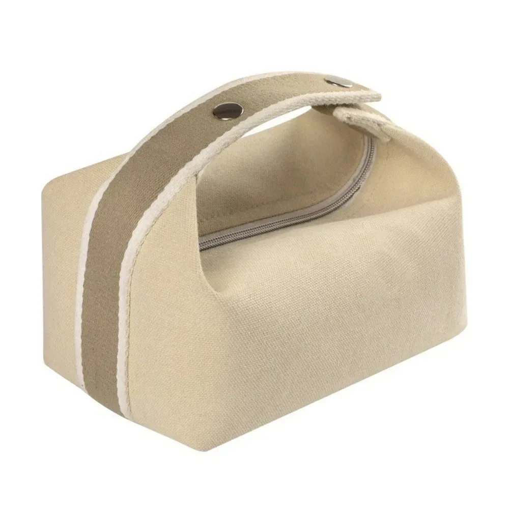 sac de rangement cosmétique multifonctionnel de grande capacité, sac de toilette en toile à porter à la main, pochette de maquillage portable, rangement cosmétique