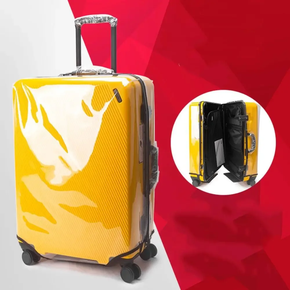 Housse de valise transparente en PVC, sans démontage requis, imperméable, anti-poussière, accessoires de voyage, résistante à l'usure