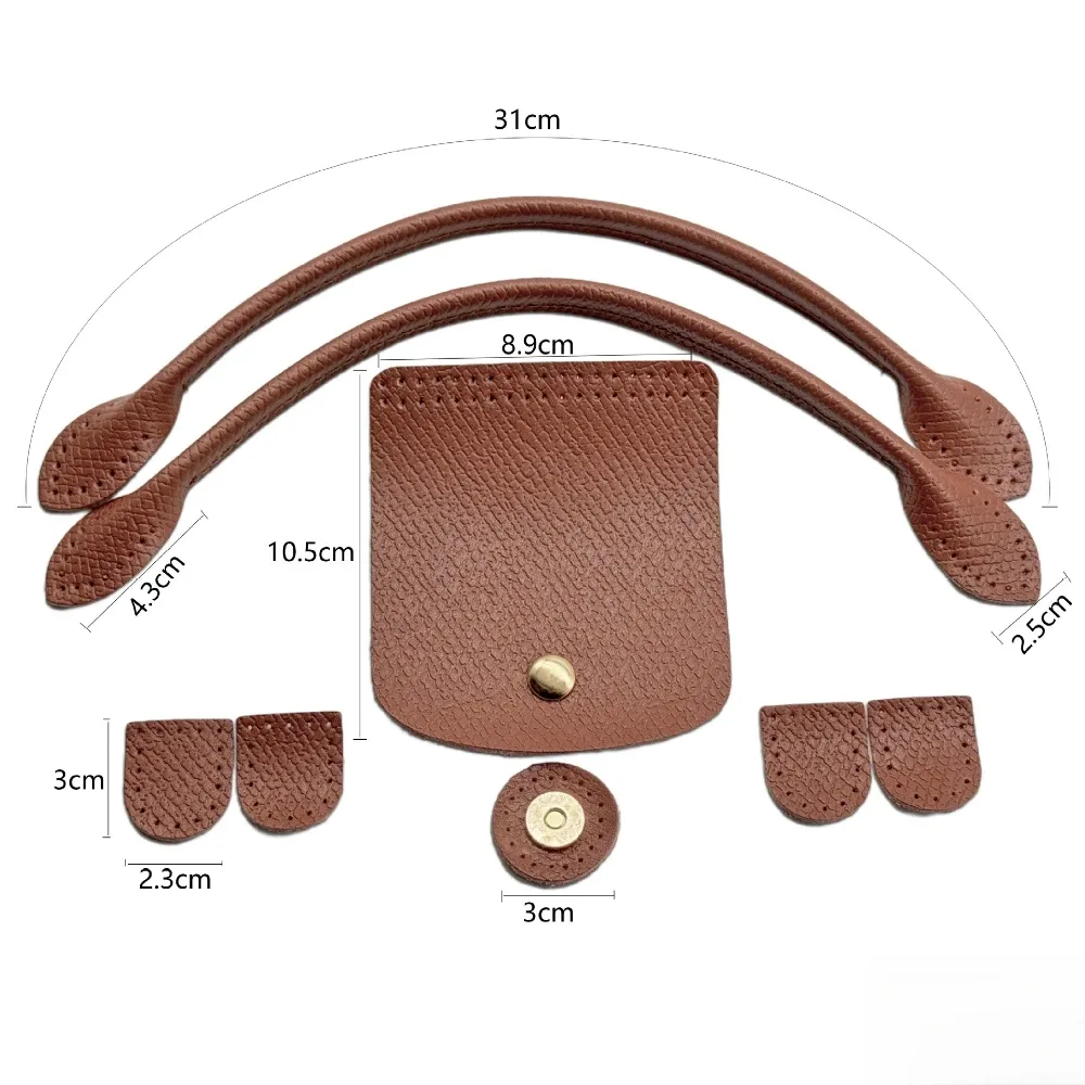 poignée de sac à main en cuir végétalien, sangle de fond de sac style dumpling, fournitures de fabrication de sacs fourre-tout diy, quincaillerie de remplacement pour artisans femmes