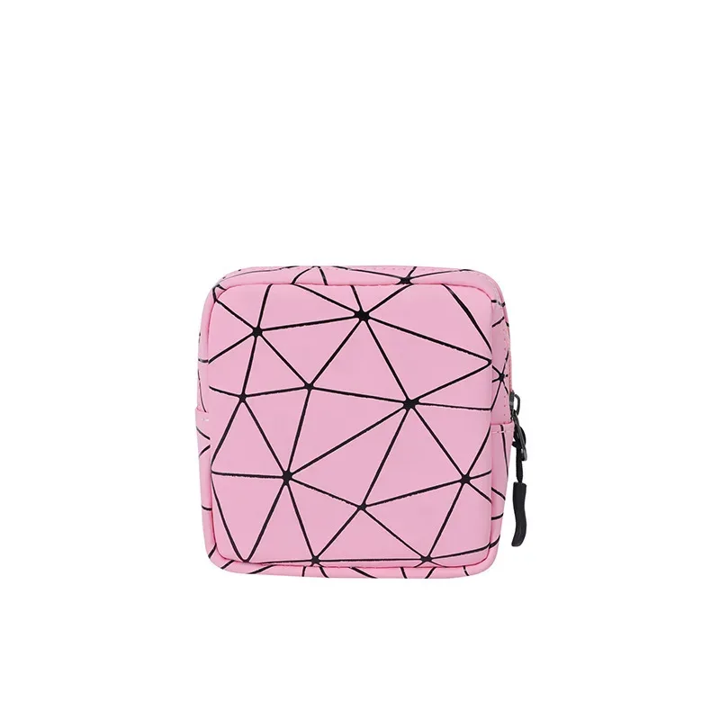 sac d'organisation étanche en cuir pu, sac à bijoux, sac mensuel portable, sac de rangement de serviettes hygiéniques d'extérieur pour femmes