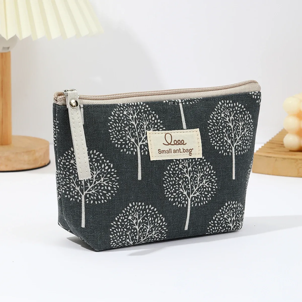 pochette à fermeture éclair en tissu, sac de rangement pour cosmétiques, porte-cartes multifonctionnel en toile, pochette pour clés, sac pour téléphone, trousse de toilette
