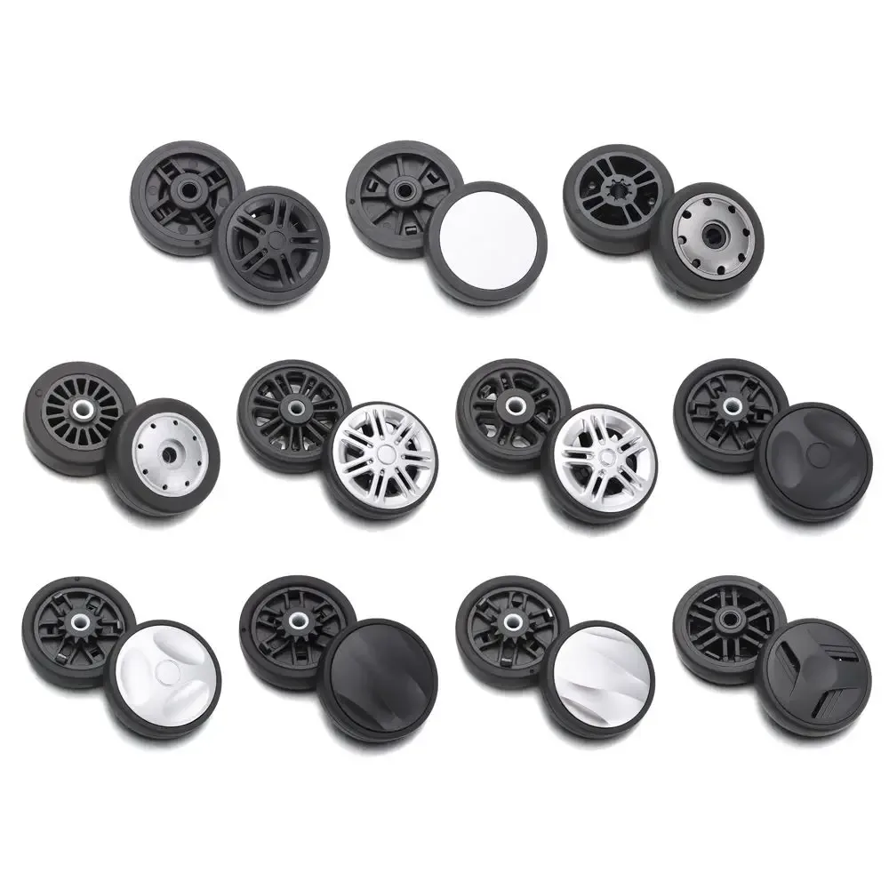 2 pièces remplacer les roues avec vis pour bagages de voyage valise roues essieux Kit de réparation roulette silencieuse bricolage réparation