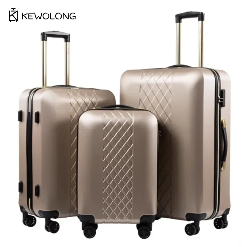 bagage à roue d'avion super silencieux de 20/24/28 pouces, nouveau design, avec serrure tsa, valise d'enregist