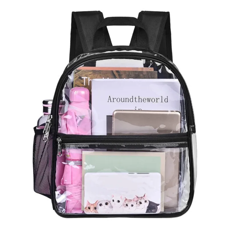 sac à dos transparent imperméable pour femmes et hommes, sac d'école unisexe de grande capacité, portable, décontracté, pour voyage, étudiant