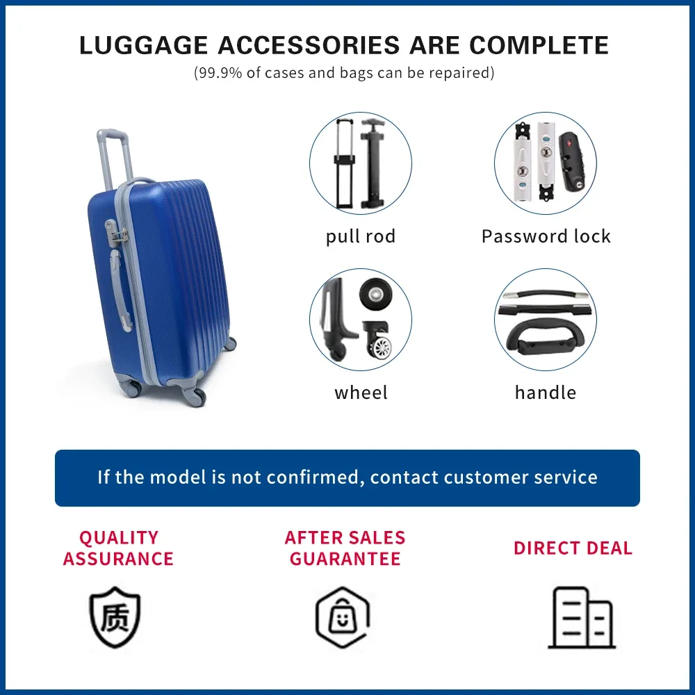 accessoires de poignée de valise samsonite, poignée de remplacement universelle pour valise, boîte à code, poignée de transport