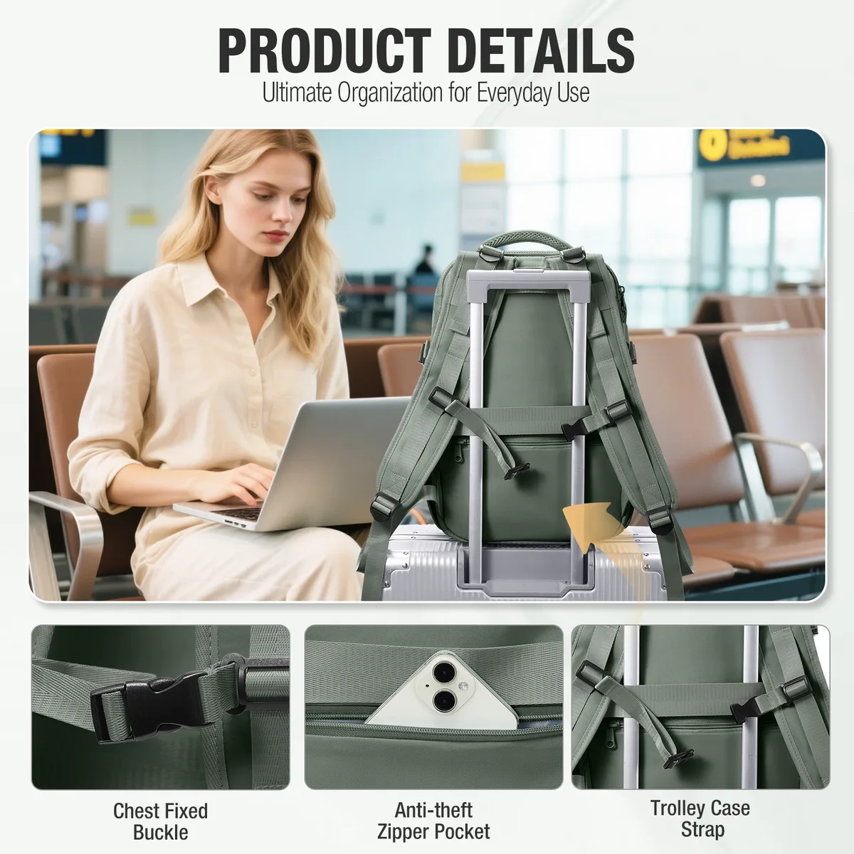 sac à dos de voyage sous vide 40x30x20 pour cabine ryanair wizzair easyjet, sac à dos de transport pour avion, sacoche pour ordinateur portable