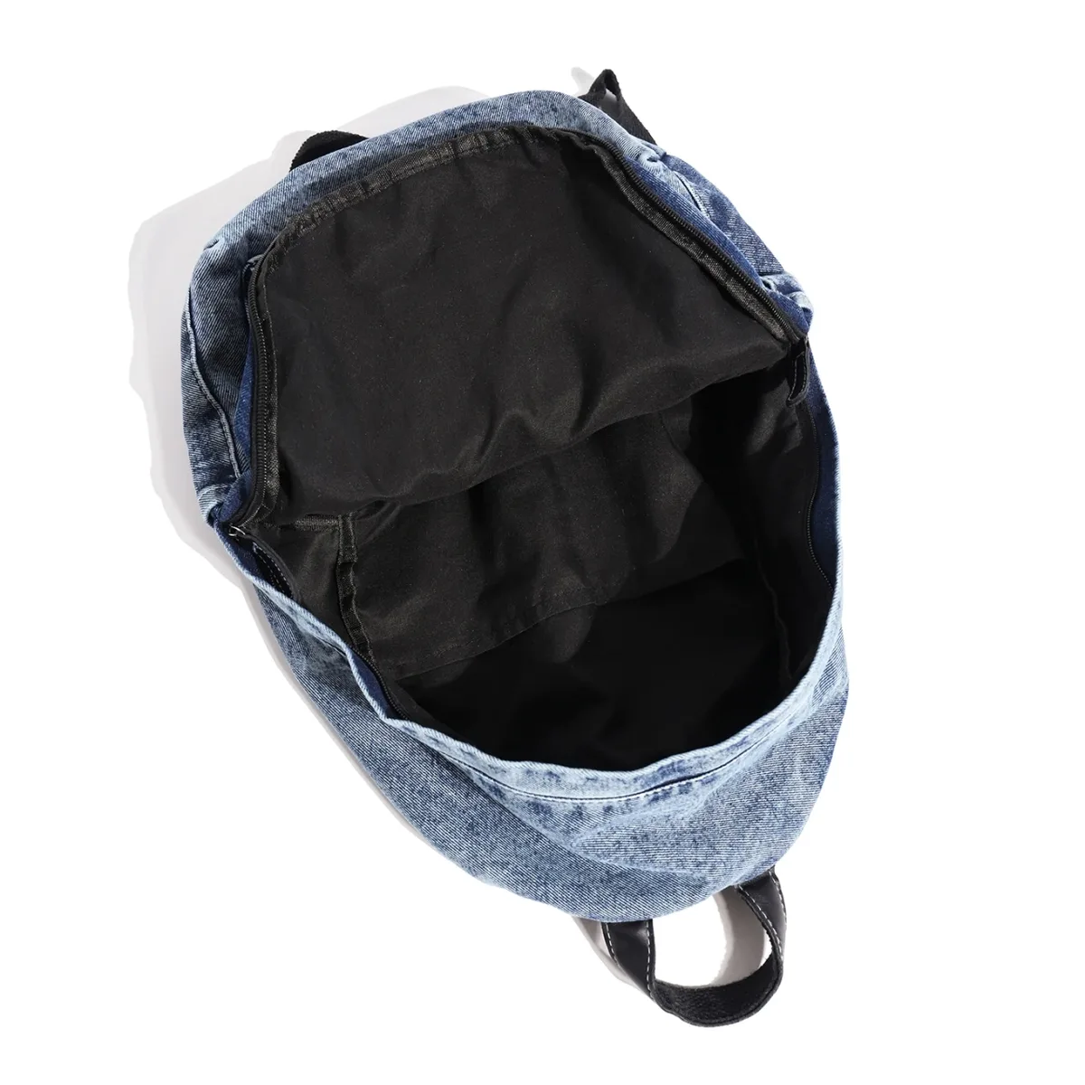 sac à dos en jean délavé vintage avec broderie étoile, style y2k vieilli, mignon, pour adolescents et étudiants, idéal pour l'école, le quotidien et les activités de plein air