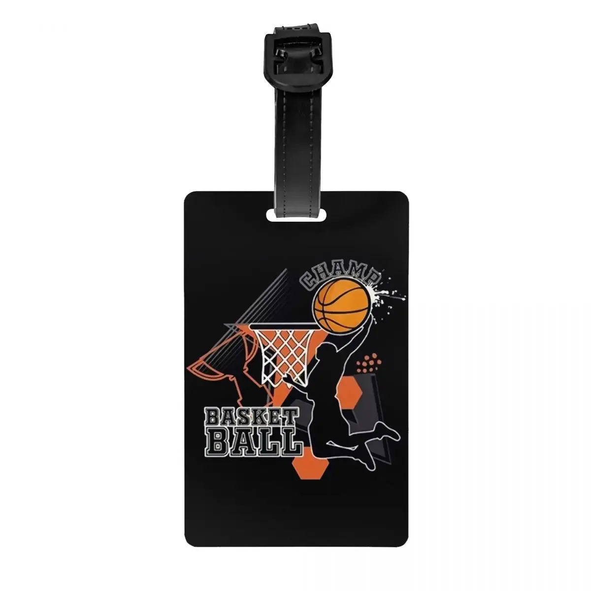 étiquettes de bagage rondes personnalisées pour valises, points de basket-ball, culture fongique de la mode, étiquettes de bagage, couverture de confidentialité, étiquette d'identification