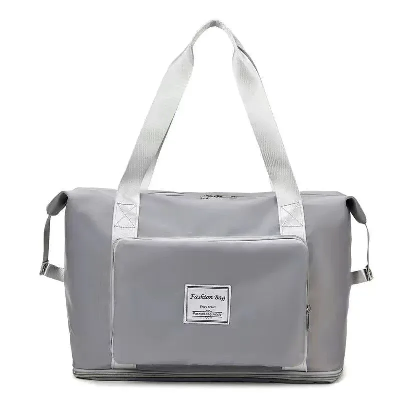 sac de voyage pliable portable pour femme, grande capacité, stockage d'alter, voyage à courte distance, polochon de natation, sac de fitness