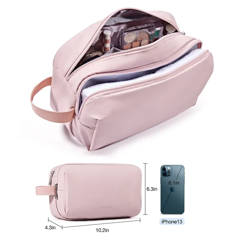 bagsmart – trousse à cosmétiques pour femmes, kit dopp étanche pour voyage, trousse de toilette légère pour hommes, trousse de maquillage, nécessaire de voyage