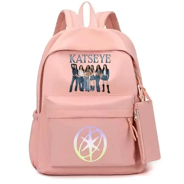 sac à dos scolaire multifonctionnel pour adolescentes, motif œil de chat amusant, grande capacité, idéal pour les voyages en extérieur, sac à dos de dessin animé pour étudiantes