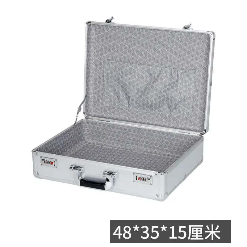 mallette rigide d'affaires avec serrure-boîte de sécurité de bureau coffre-fort pour documents pour fichiers, certificats, espèces, valise portable