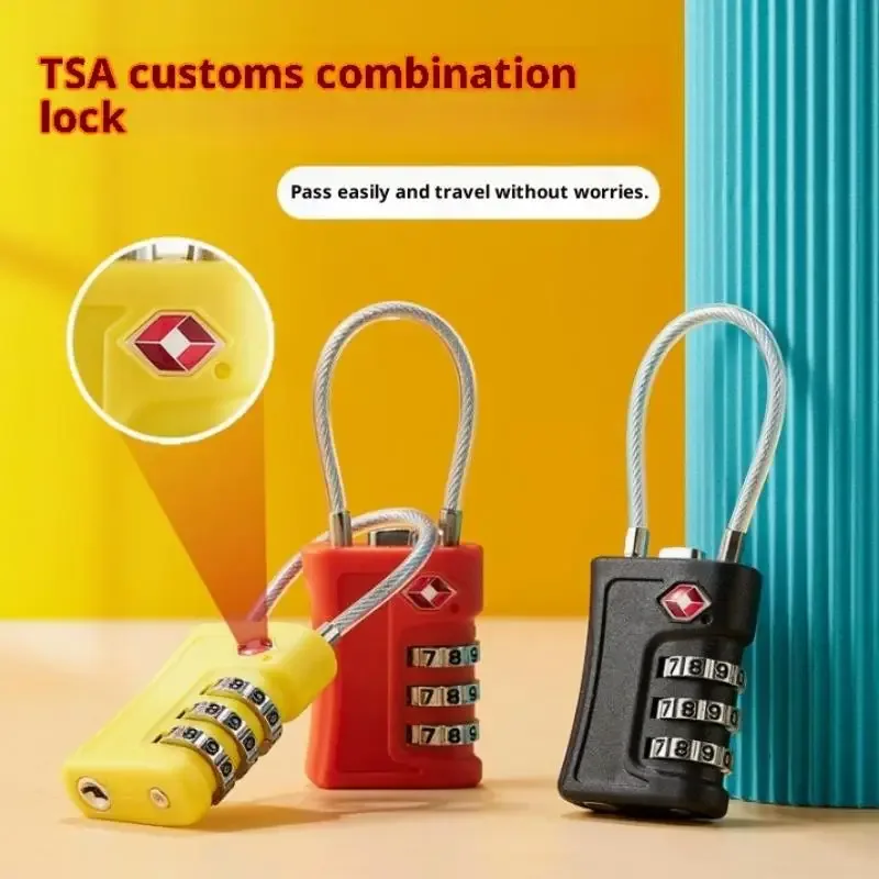 offre spéciale – cadenas de voyage tsa à code modifiable, 3 chiffres, portable, en alliage de zinc pour valise, bagage et sac à dos