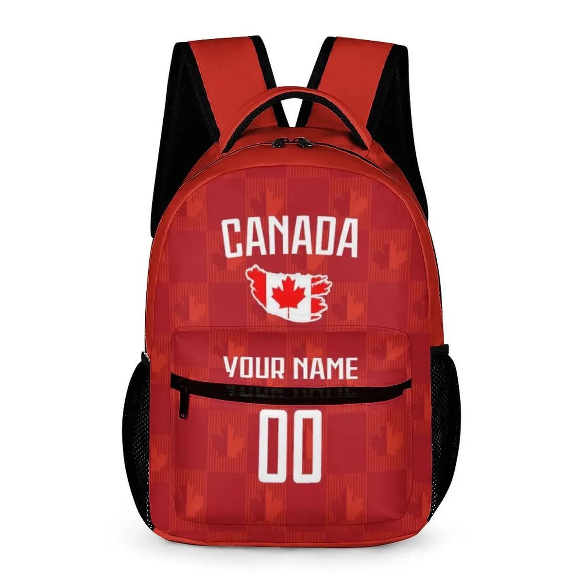 sac à dos personnalisé canada avec nom et numéro, sac d'école style équipe nationale de football pour enfants, sac à dos de voyage, cadeau pour adolescents