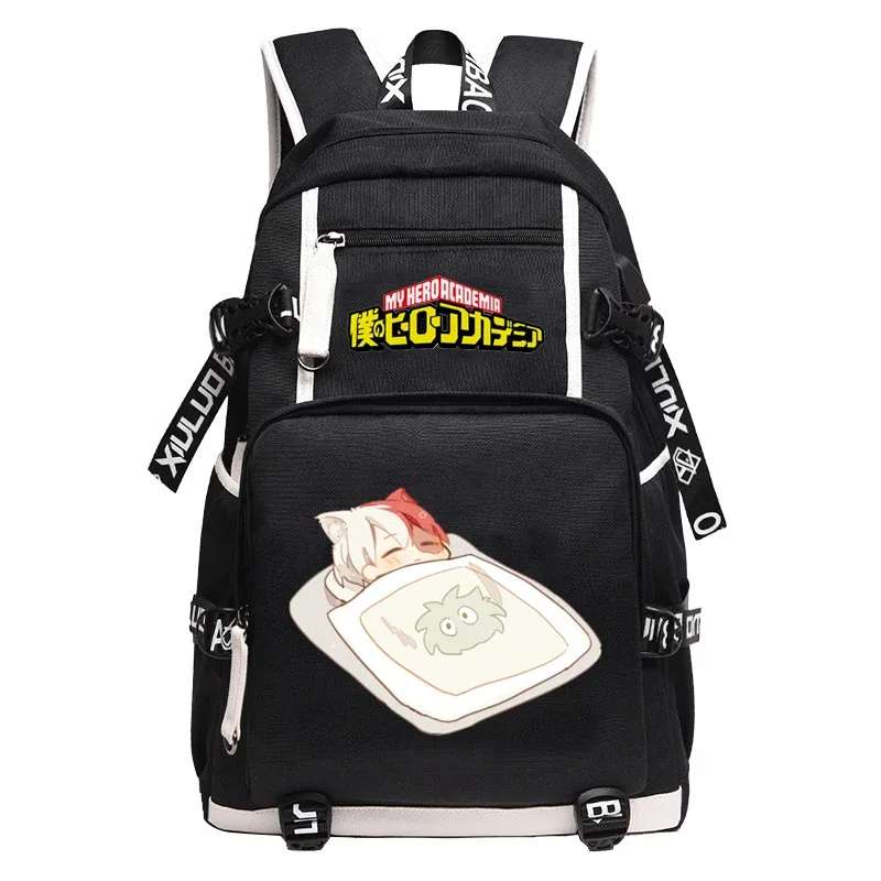 grand sac à dos anime oxford pour adolescentes, sac de voyage étanche, sac à dos bakugou katsuki pour hommes