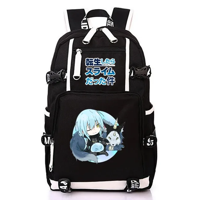 sac à dos d'école kawaii de l'anime that time i got reincarnated as a slime pour adolescentes et adolescents, sac à dos léger en oxford pour ordinateur portable
