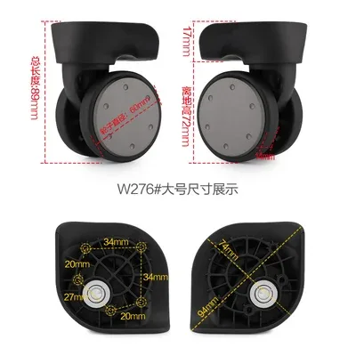 roues universelles de remplacement pour valise de 20/24 pouces, accessoires de valise, xiaomi muet 90 points