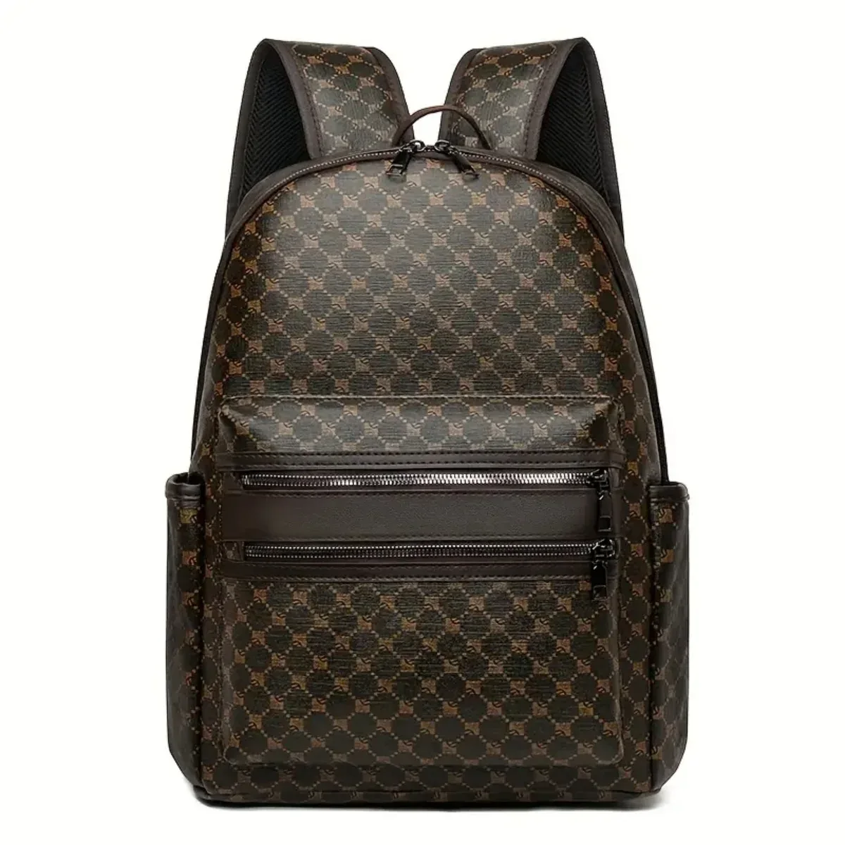 sac à dos noir à la mode, grande capacité, avec bretelles réglables, plusieurs compartiments et poches zippées pour l'école, le travail et les voyages, sac à dos pour étudiant