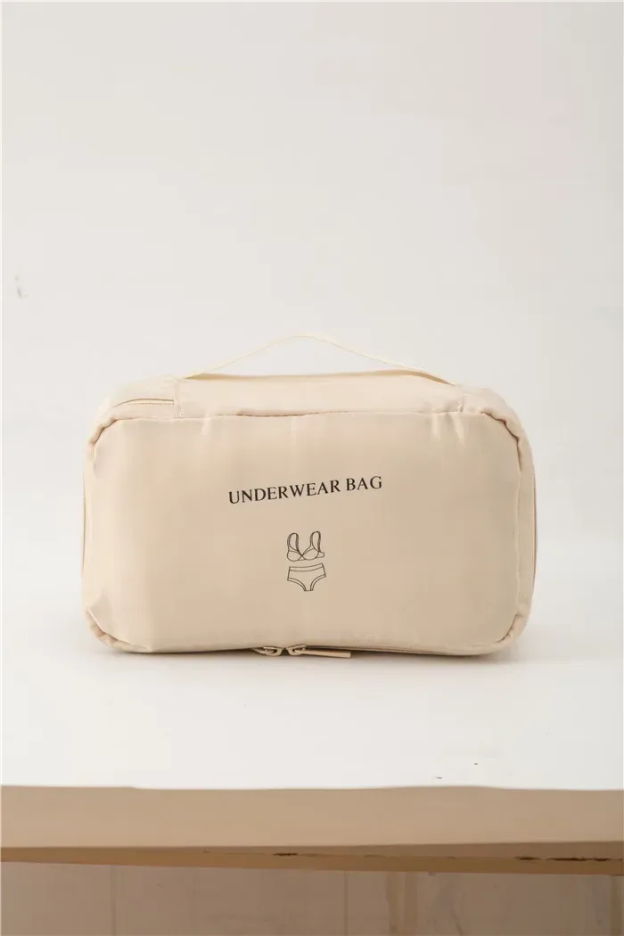 ensemble multi-pièces de voyage, sac à cosmétiques simple, rangement portable de grande capacité, étanche, résistant à l'humidité, résistant à la saleté, ensemble de rangement facile à entretenir, sac à cosmétiques pour vêtements compressé, peu encombrant, facile à utiliser, compartiment intime