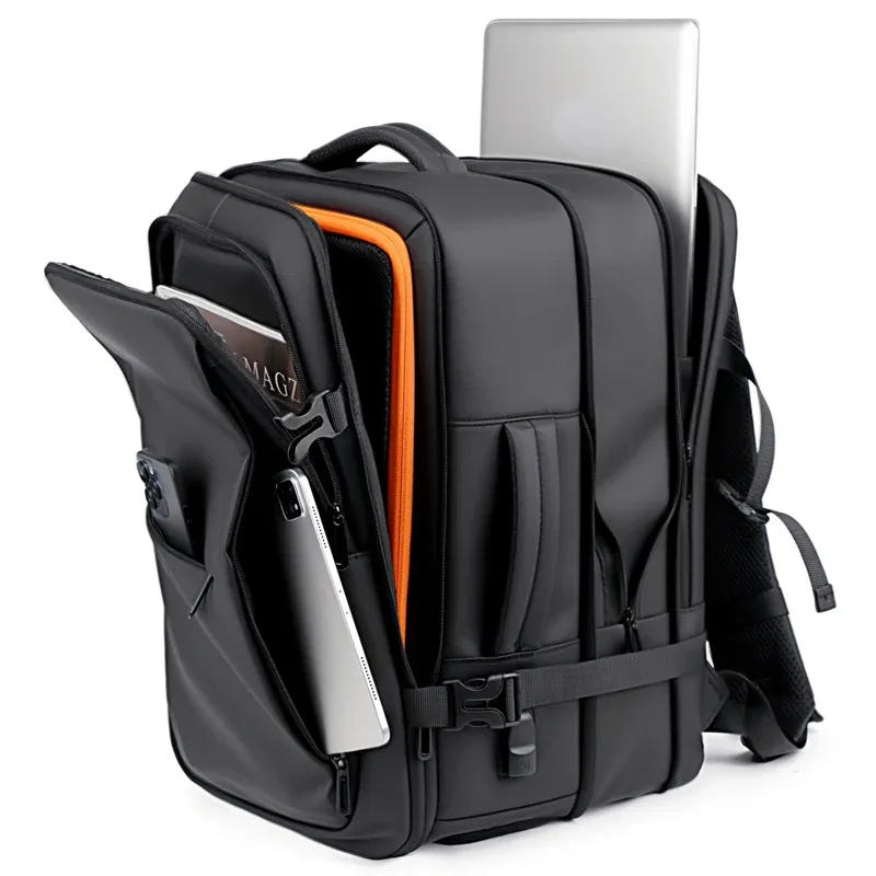 sac à dos étanche extensible pour voyages d'affaires, sac pour ordinateur de 15,6 pouces avec chargement usb, sac à dos de grande capacité pour hommes et femmes