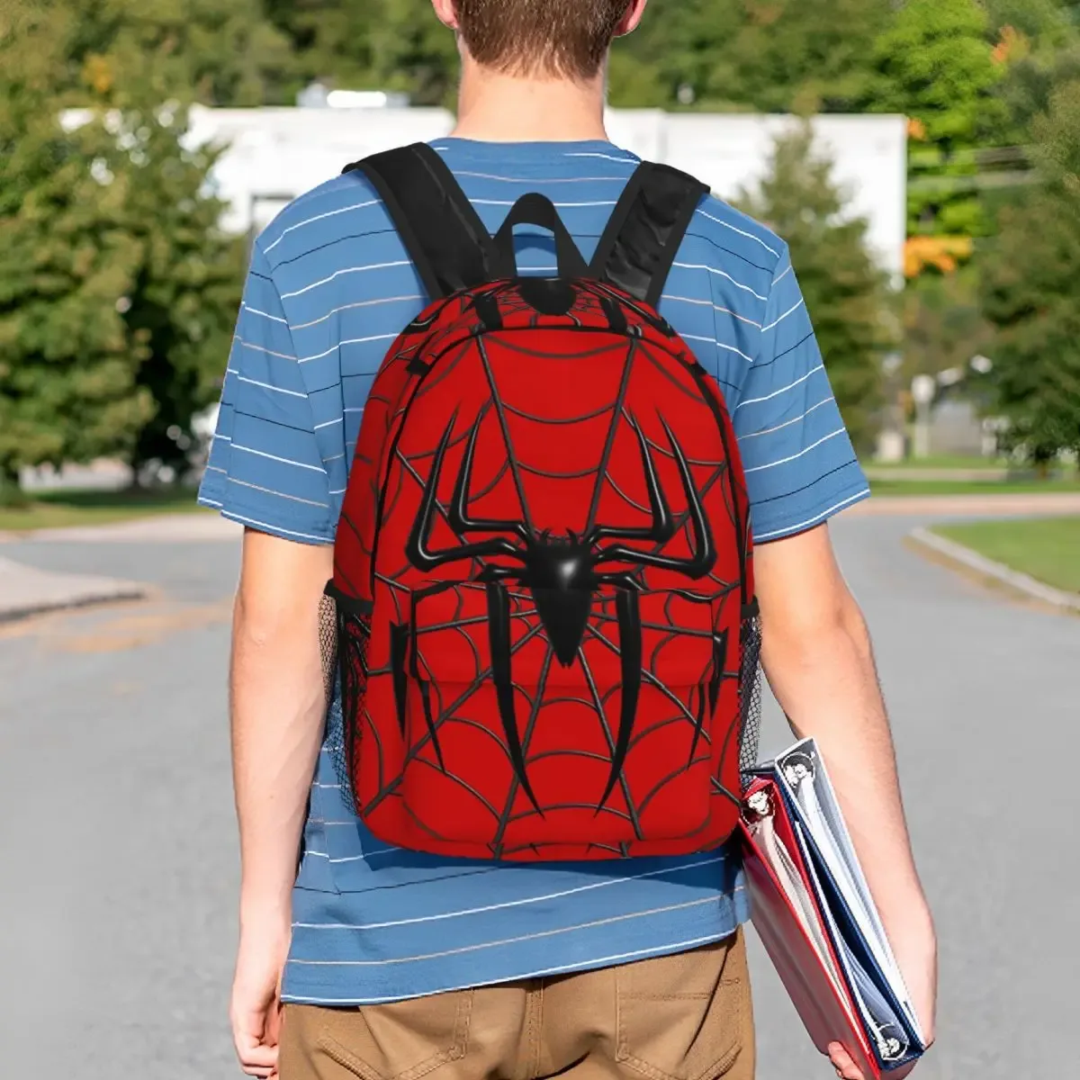 sac à dos spider and web, sac à livres pour étudiants, sac d'école pour enfants, sacs à bandoulière pour ordinateur pour hommes et femmes
