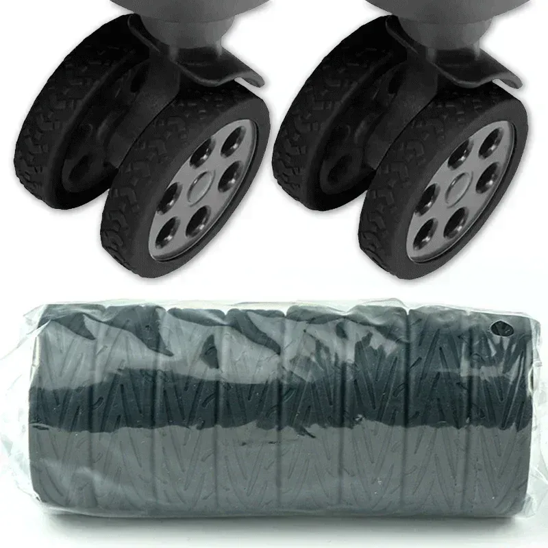 protège-roues de bagages en silicone, couvre-roulettes anti-bruit, accessoires de valise de voyage