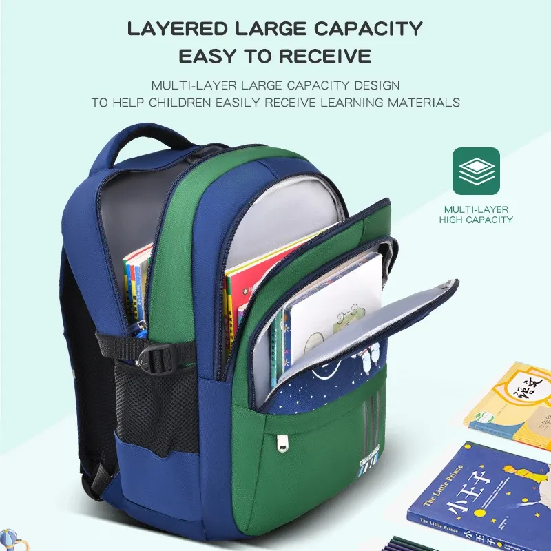 élèves du primaire cartable garçons 1,2,3,4,5,6 années 6-12 ans astronaute épaule sac à dos pour ordinateur portable étanche wea