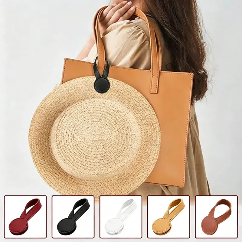 clip magnétique pour chapeau, support de chapeau pour sac à main, sac à dos, bagages, en cuir pu, attache pour chapeau, accessoires de voyage, boucle en métal