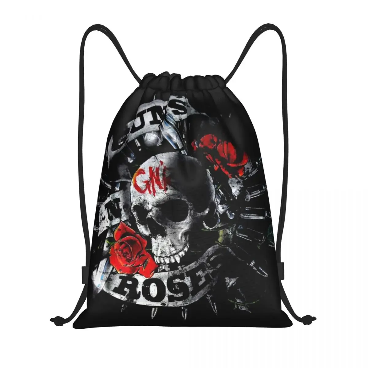 hard rock band guns n roses sac à dos à cordon femmes hommes gym sport sac à dos portable balle logo sac à provisions sac