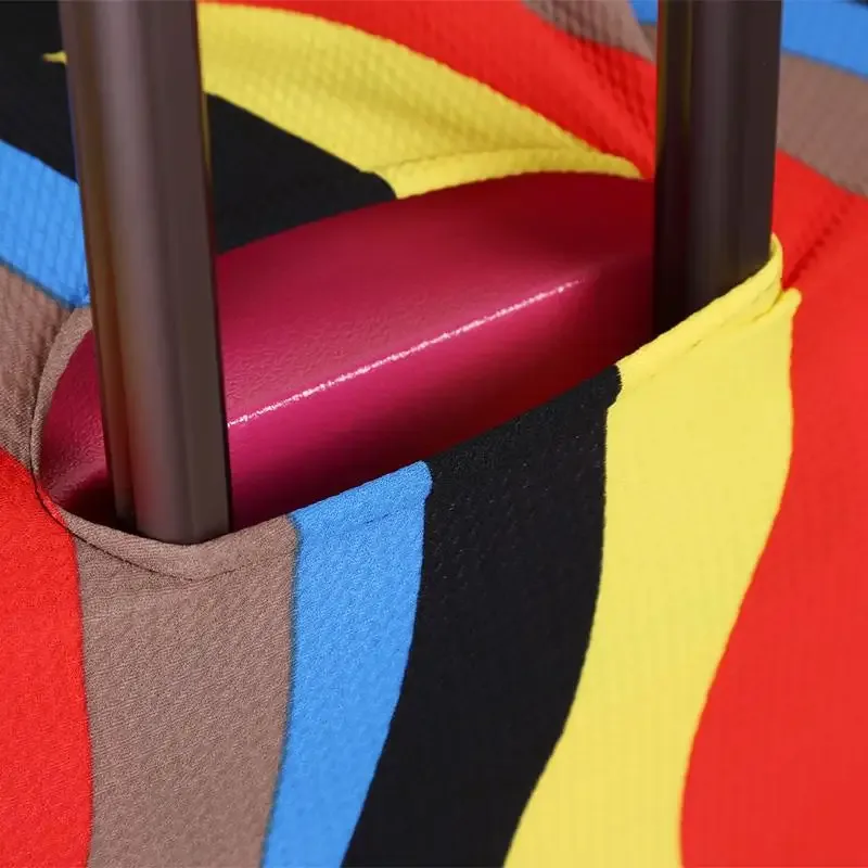 housse de protection pour bagages, imprimé multicolore, pour botte de bagage de 18 à 28 pouces, prévention des rayures, accessoire de voyage