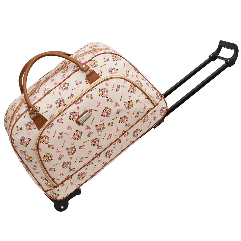 valise de voyage de grande capacité pour femmes, sacs à roulettes, oxford, bagages roulants étanche, sac de voyage avec roulettes