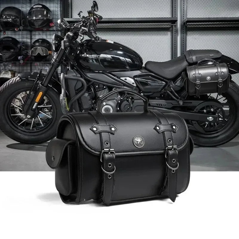 sacoche de moto rétro, sacoches latérales pour moto, sacs de rangement imperméables pour outils, pour harley moto