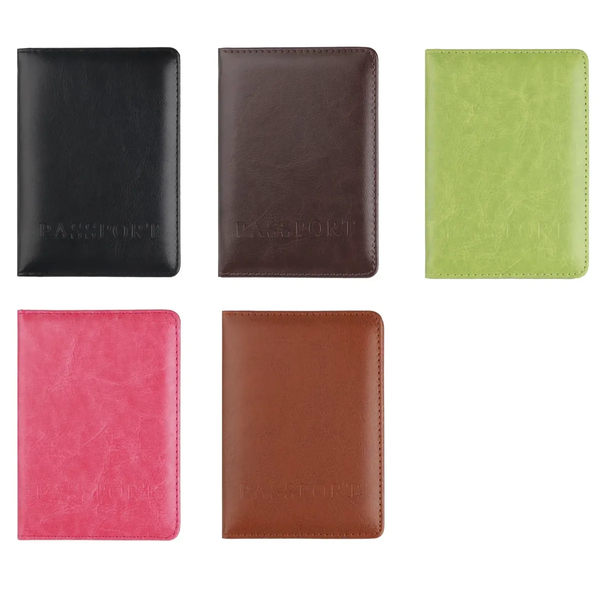 étui unisexe en cuir pu simple pour porte-passeport de voyage, housse de protection pour hommes et femmes, sac de rangement pour documents et billets, fente multi-cartes